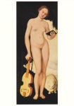 Baldung Hans, genannt Grien; Frau mit Notenbuch, Gambe und Katze , 1529