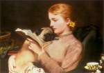Barber Charles Burton; Blond and Brunette (Lesendes Mädchen mit Mops)