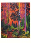 Bauknecht Philipp; Wald (Wald vor rotem Himmel) , 1920/25