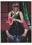 Beckmann Max; Fastnacht-Maske, grün violett und rosa (Columbine) , 1950