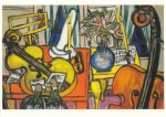 Beckmann Max; Stillleben mit Cello und Bassgeige , 1950