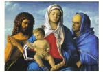 Bellini Giovanni; Madonna mit Kind, Johannes d.Täufer und der Heiligen Elisabeth , ca. 1490