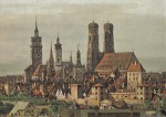 Canaletto (Bernardo Bellotto); Ansicht der Stadt München von der Ostseite (Ausschnitt) , 1761