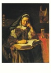 Bisschop Cornelis; Old woman reading , around 1652