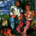 Boeckl Herbert; Gruppe am Waldrand , 1920