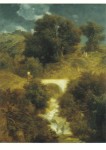 Böcklin Arnold; Römische Landschaft mit Brücke , 1863