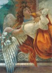 Botticelli Sandro; Verkündigung - Ausschnitt: Engel der Verkündigung , 1481