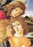 Botticelli Sandro; Madonna del Magnificat - Ausschnitt: Engelgruppe , 1483
