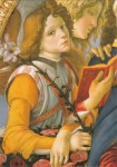 Botticelli Sandro; Madonna mit dem Granatapfel - Ausschnitt : Linke Engelgruppe , um 1487