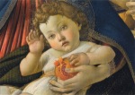 Botticelli Sandro; Virgin with the Pomegranate - Detail : The Infant Jesus , around 1487