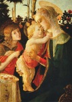 Botticelli Sandro; Madonna mit Jesus und Johannes , um 1468