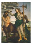 Botticelli Sandro; Minerva bändigt den Kentauren , 1482