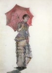 Bracquemond Marie; Woman with Parasol , 1880