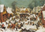 Brueghel Pieter der Ältere - Breugel; Die Volks-Zählung zu Betlehem , 1566