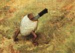 Brueghel Pieter der Ältere - Breugel; Das Schlaraffenland , 1566 - Ausschnitt