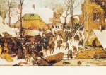 Brueghel Pieter der Ältere - Breugel; Die Anbetung der Könige im Schnee