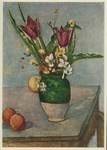 Cezanne Paul - Cézanne; Blumen in Vase und Früchte