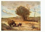 Corot Jean-Baptiste Camille; Der Wagen in den Dünen