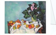 Cezanne Paul - Cézanne; Stillleben mit Äpfeln und Primeln , 1890