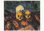 Cezanne Paul - Cézanne; Drei Totenköpfe auf einem Orientteppich , ca. 1904