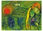 Chagall Marc; Lovers in Vence , 1957