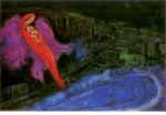 Chagall Marc; Die Seinebrücken , 1954