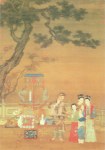 Chinesisch ; Honigverkäufer im Palastgarten