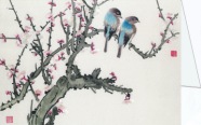 Chinese; Pair of Birds on a Cherry Branch