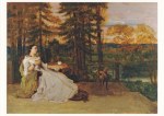 Courbet Gustave; Dame auf der Terrasse , 1858