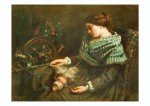 Courbet Gustave; Die eingeschlafene Spinnerin , 1853