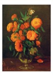 Courbet Gustave; Vase mit Ringelblumen , 1862