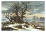 Dahl Johann Christian Clausen; Hünengrab nahe Vordingborg im Winter , 1825