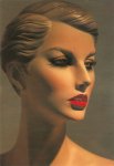 David Thomas; Model mit roten Lippen