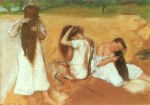 Degas Edgar; Frauen sich die Haare kämmend , 1875/76