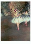 Degas Edgar; Zwei Tänzerinnen auf der Bühne , ca. 1874