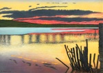 Dietrich Adolf; Abendstimmung am Untersee , 1932