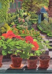 Dietrich Adolf; Garten mit Geranien am Fenster , 1933