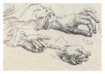 Duerer Albert; Study of three Hands , 1494