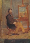Ensor James; Ensor vor seiner Staffelei , 1890