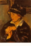 Faistauer Anton; Dame mit dunklem Hut , 1917