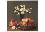 Fantin-Latour Henri; Pfingstrosen und Pfirsiche , 1873