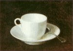 Fantin-Latour Henri; Weisse Tasse und Untertasse , 1864