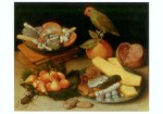 Flegel Georg; Stillleben mit Obst und Backwerk , um 1615