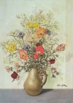 Foujita Tsugouharu; Vase mit Blumen