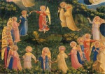 Fra Angelico; Das Jüngste Gericht (Ausschnitt: Der Reigen der Seligen) , um 1431