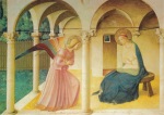 Botticelli Sandro; The Annunciation to Mary , around 1437/45