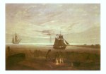Friedrich Caspar David; Abend am Ostseestrand , um 1830