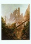 Friedrich Caspar David; Felsenschlucht (im Elbsandsteingebirge) , 1822/23