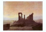 Friedrich Caspar David; Der Tempel des Juno in Agrigent , 1830
