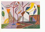 Gilles Werner; Landschaft mit Bäumen
